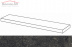 Плитка Italon Рум Стоун Блэк ступень угловая правая (33x120)